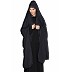 Irani chador with detachable Nosepiece- Black Irani chador with detachable Nosepiece- Black